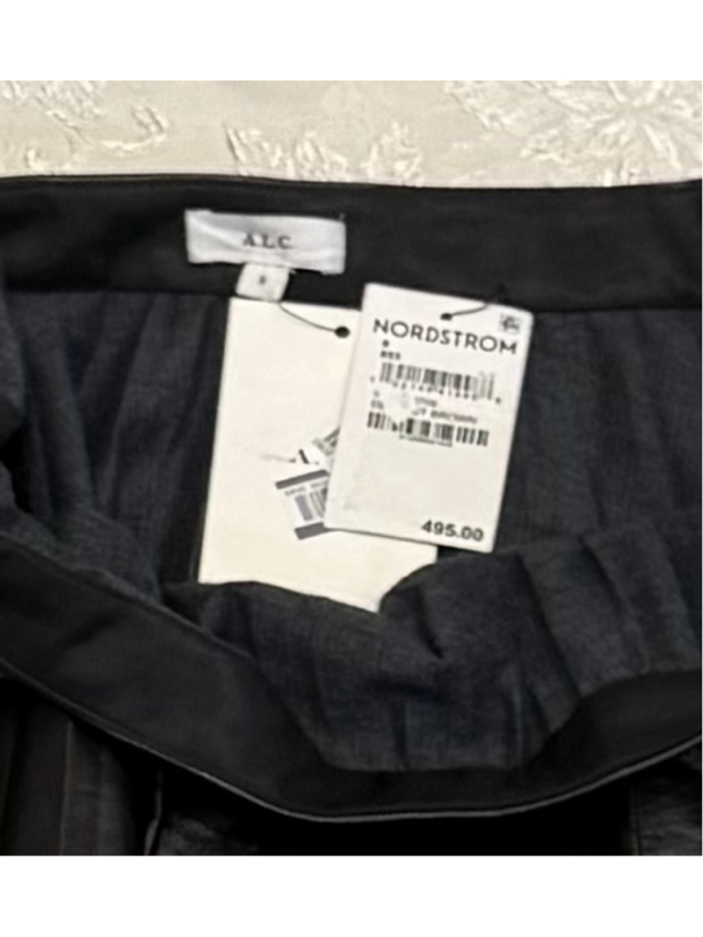 A.L.C. Etta Faux Leather Pleated Midi Skirt Deepest Brown 8 New With Tags - Picture 5 of 7